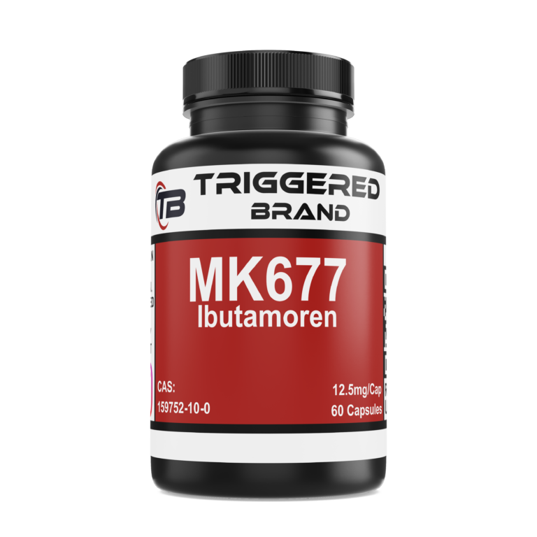 Triggered Brand MK-677 Ibutamoren 12.5mg capsules – 60-count bottle for research purposes
